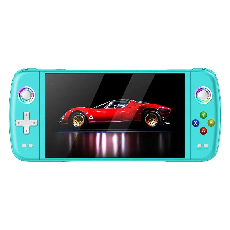 M27 retro handheld game console – 7’’ ips display 64gb tf card rgb lighting 30 + emulators original 3d joystick portable linux gaming