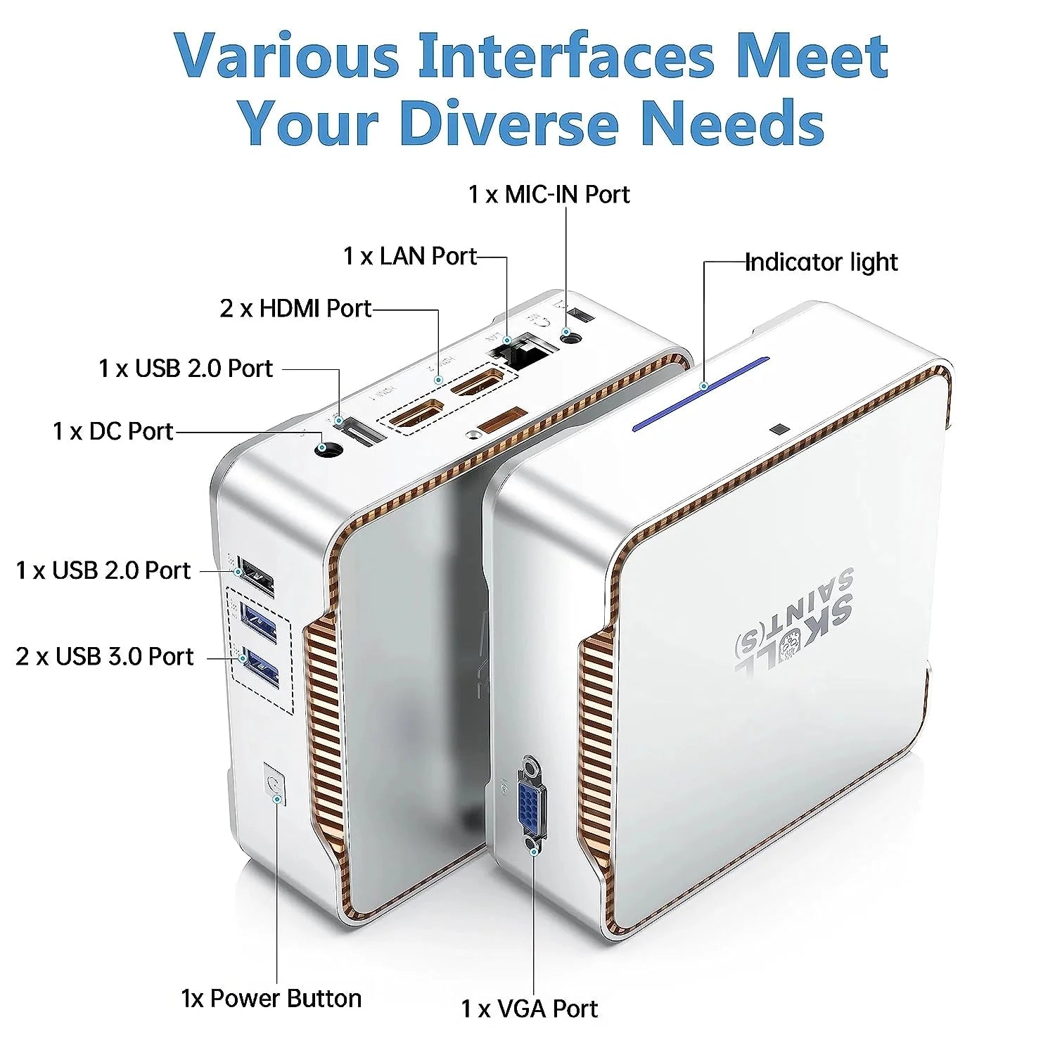 Ruby by skullsaints mini pc n5105 with win 11 pro 4k hdmi 3 display 2.4g/5g wifi bt4.2 - ₹18,999