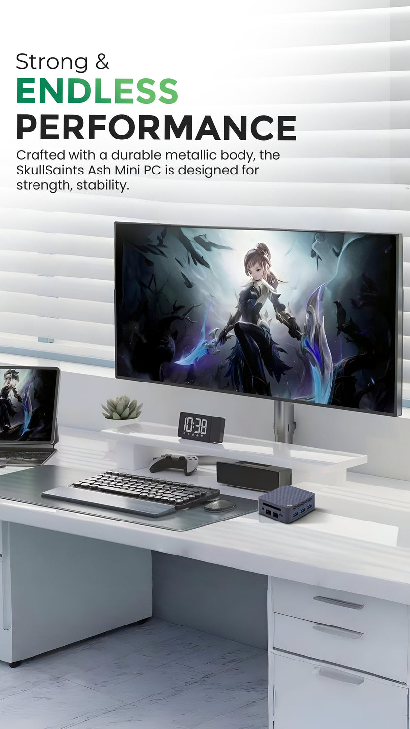 Ash by Skullsaints Mini PC – Intel Twin Lake N150 16GB LPDDR5 Triple ...