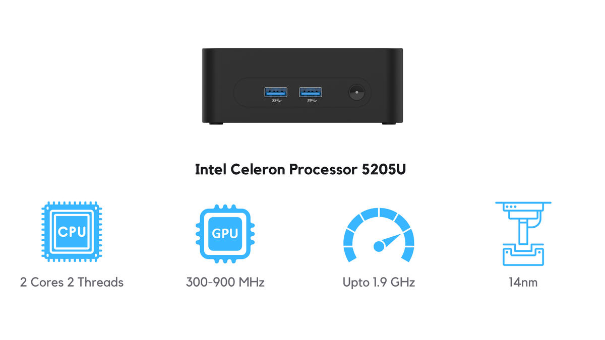 Electro Slot Pulse by SkullSaints Mini PC – Intel Celeron 5205U Dual M.2 SSD Slots 2 ...