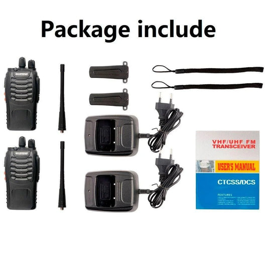 2pcs baofeng bf-888s portable walkie talkie 16ch bf 888s two way radio uhf 400-470mhz 2 pcs hunting transceiver with earphone - on sale
