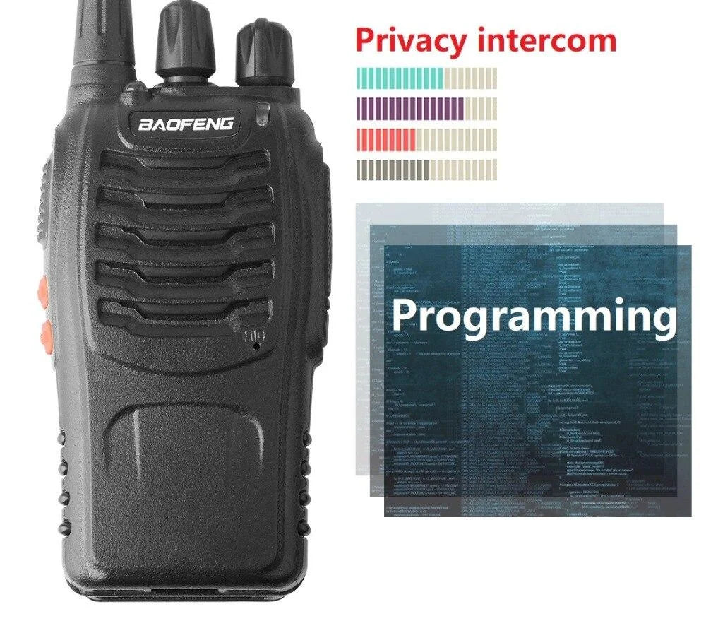 2pcs baofeng bf-888s portable walkie talkie 16ch bf 888s two way radio uhf 400-470mhz 2 pcs hunting transceiver with earphone - on sale