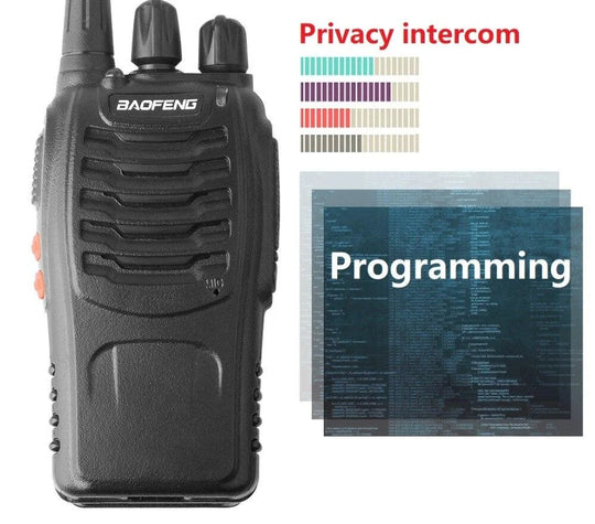 2pcs baofeng bf-888s portable walkie talkie 16ch bf 888s two way radio uhf 400-470mhz 2 pcs hunting transceiver with earphone - on sale