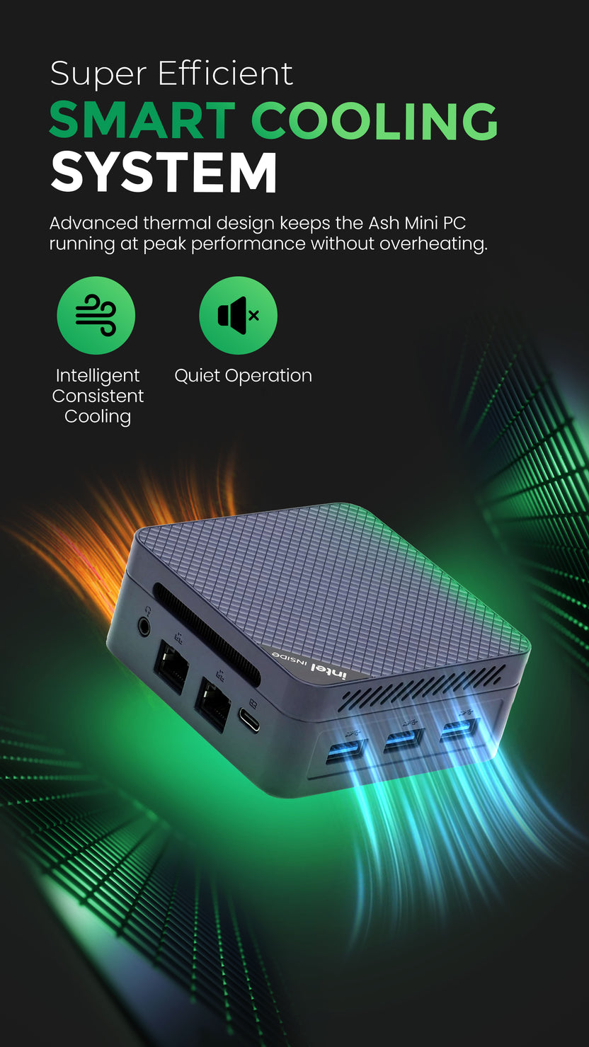 Ash by Skullsaints Mini PC – Intel Twin Lake N150 16GB LPDDR5 Triple ...