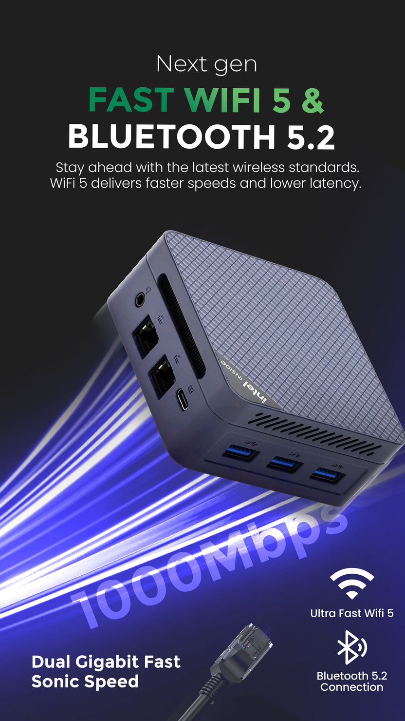 Ash by Skullsaints Mini PC – Intel Twin Lake N150 16GB LPDDR5 Triple ...