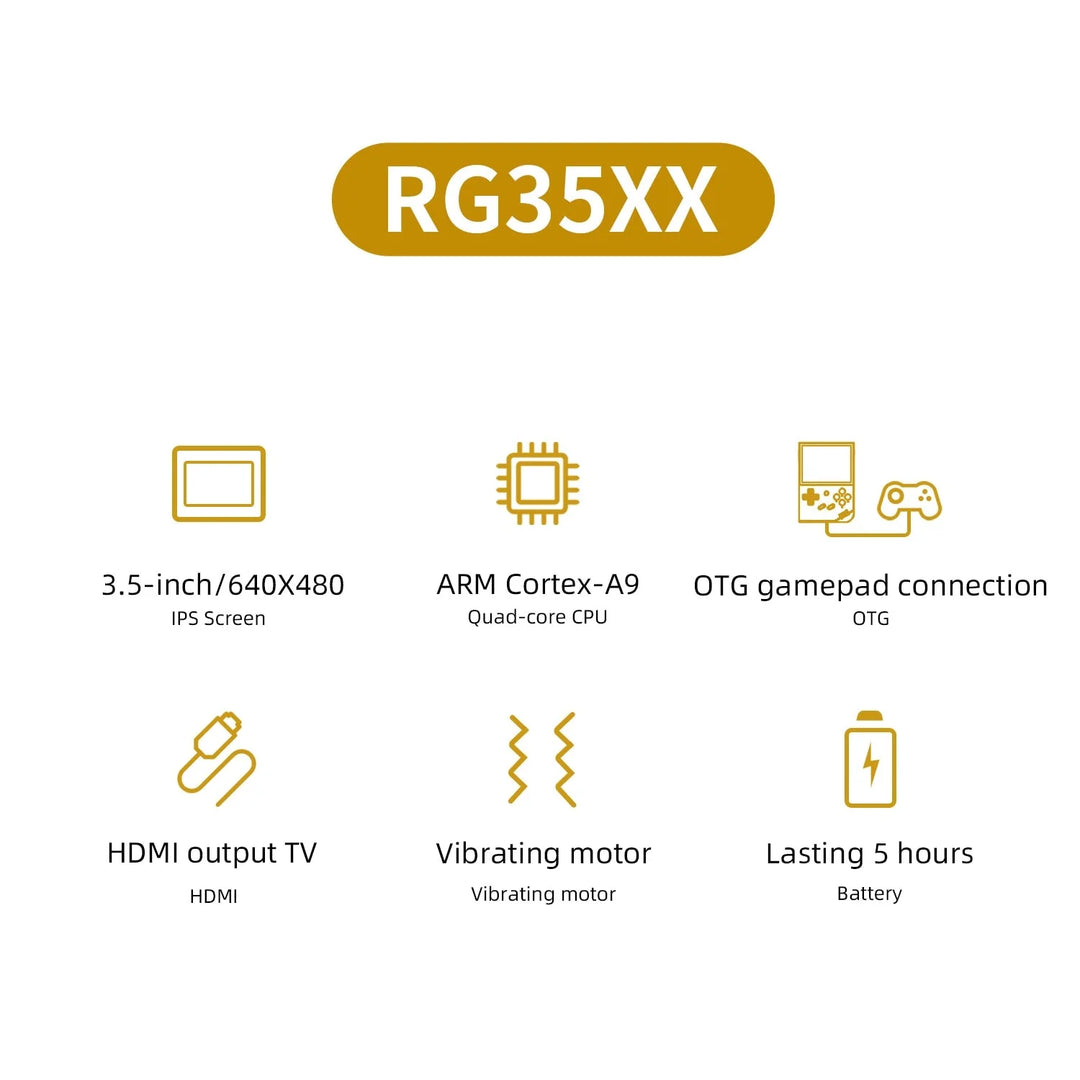 Anbernic rg35xx portable retro handheld game console 3.5inch ips screen video game consoles linux system - ₹6,999