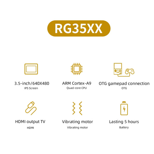 Anbernic rg35xx portable retro handheld game console 3.5inch ips screen video game consoles linux system - ₹6,999