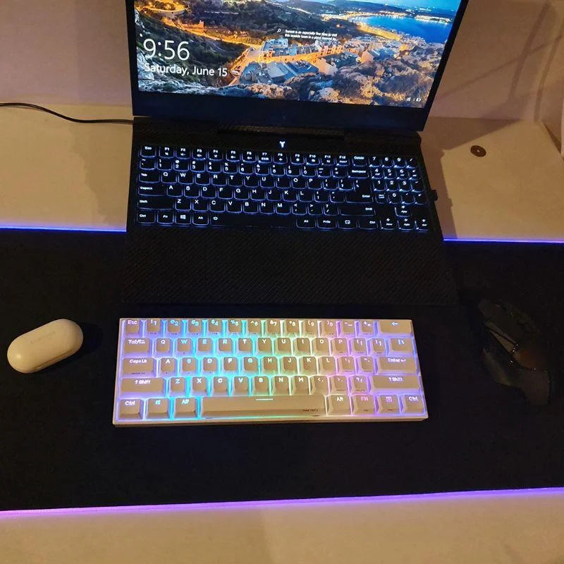 Anne Pro2 Pro 2 RGB 61 Keys Mechanical Gaming Keyboard 60% Bluetooth 4.0 Type-C Cherry and Gateron Switch