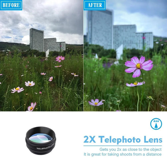 Apexel 10 in 1 phone camera lens kit fisheye wide angle macro lens cpl filter kaleidoscope and 2x telescope lens for smartphone - ₹2,999