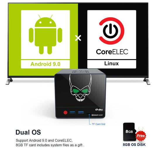Beelink new gs-king x amlogic s922x-h smart android 9.0 tv box 4gb ddr4 64gb rom dolby audio dts listen 4k hd hi-fi media player - ₹34,999