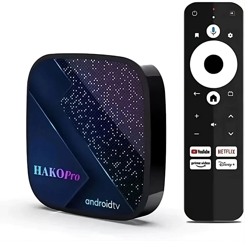 Electroniksindia hako google certified android 11 4k bt voice remote s905y4 av1 4gb ram 64gb rom 5g wifi set top smart android tv box -