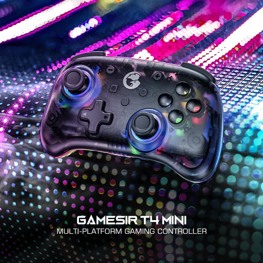 Gamesir t4 mini bluetooth gyro controller gamepad for nintendo switch apple arcade ios android pc semi transparent black / white - ₹2,799