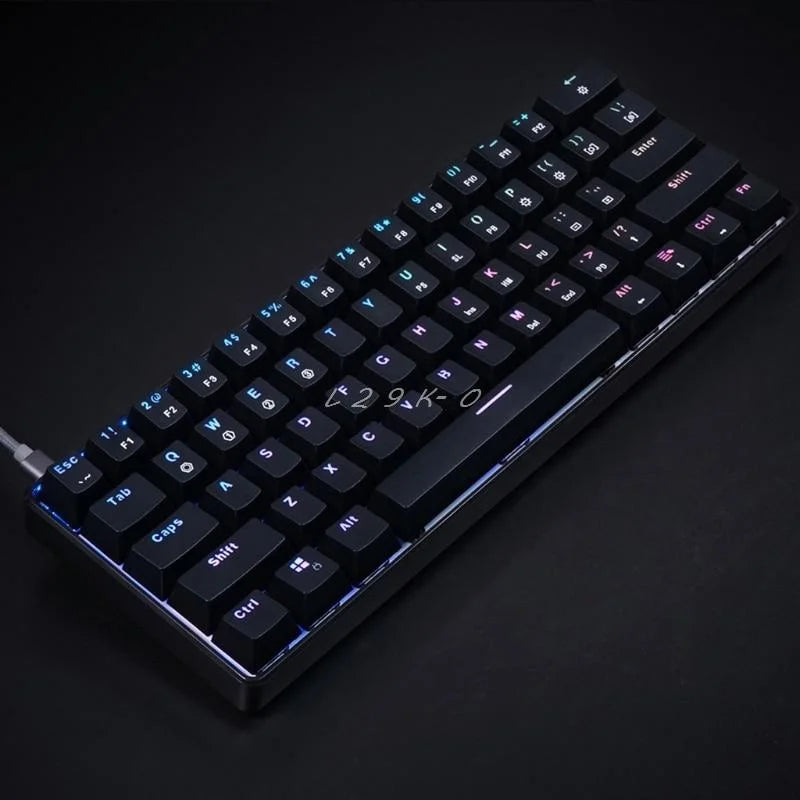 GK61 SK61 61 Key Mechanical Keyboard USB Wired LED Backlit Axis Gaming Mechanical Keyboard
