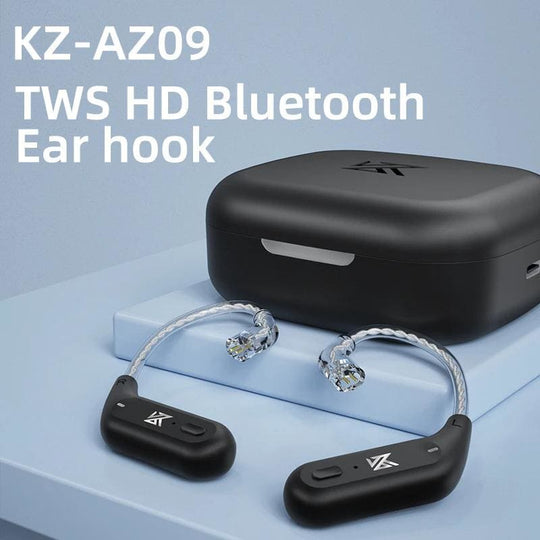 Kz az09 hd bluetooth module wireless upgrade cable bluetooth 5.2 hifi wireless ear hook c pin connector with charging case - ₹2,999