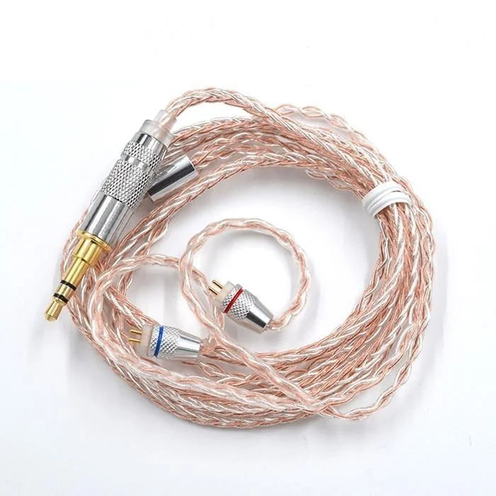 Kz headphone copper silver mixed plated upgrade cable earphone cable wire mmcx pin for zst zs10 es3 es4 as10 ba10 zs6 zs5 zs4 - on sale