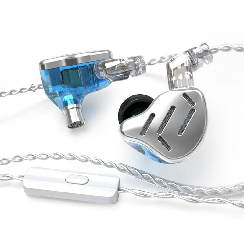 KZ ZAX 7BA+1DD In Ear Earphone 16 Units Hybrid Headset HIFI Bass Noise Cancelling Earphones