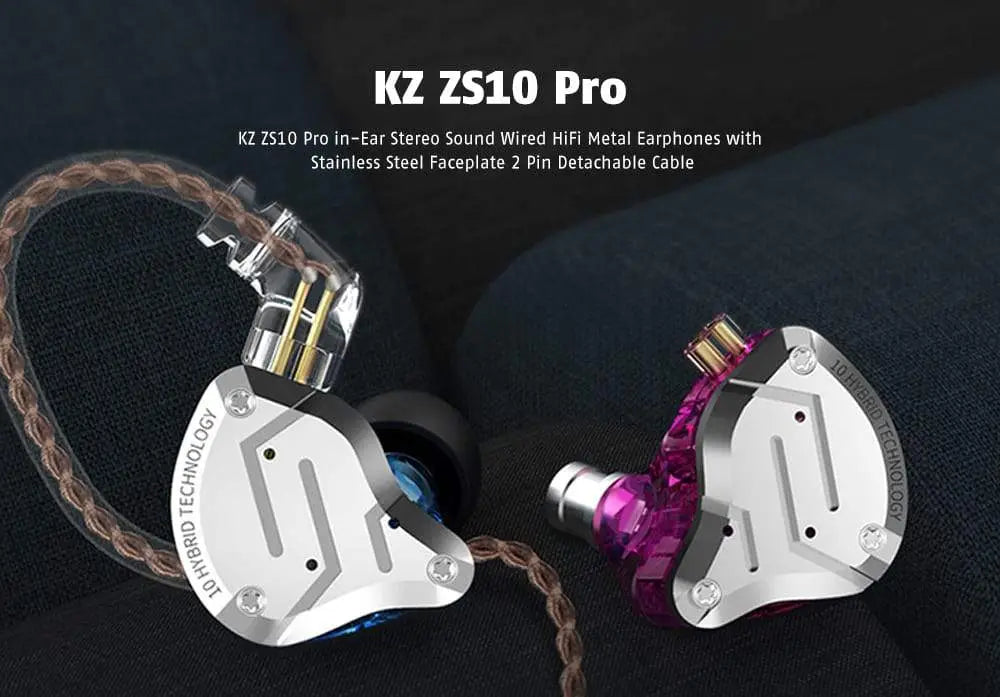 KZ ZS10 प्रो रिंग आयरन ईयरफोन 10 यूनिट मूविंग आयरन मेटल ईयरफोन बिना लाइन कंट्रोल के - G2A.COM