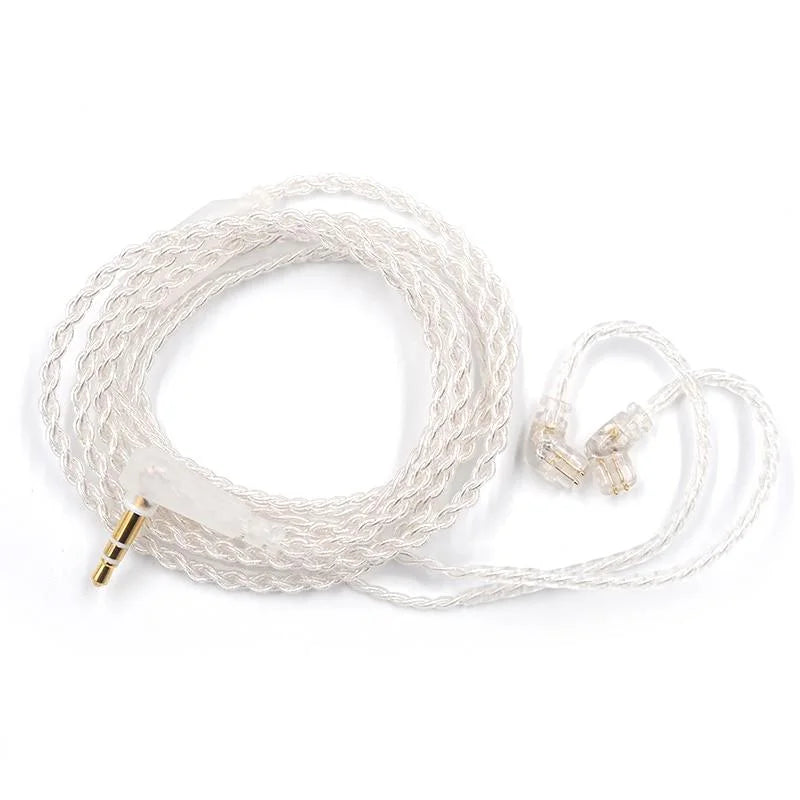 KZ ZSX/ZSN Pro/ZS10 Pro/AS16 Headphones Silver plated upgrade cable 2PIN pin 0.75mm high purity oxygen free copper Earphone wire