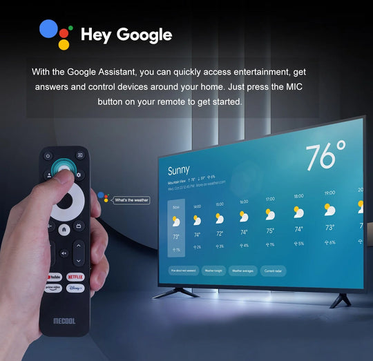 Mecool km7 plus tv box android 11 netflix 4k google tv 2gb ddr4 16gb rom 100m lan internet s905y4 home media player set top box - ₹7,999