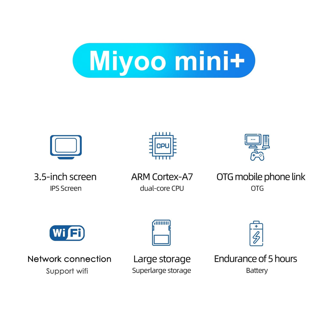 Miyoo mini plus portable retro handheld game console v2 mini+ ips screen classic video game console linux system children’s gift - ₹7,699