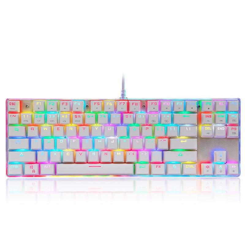 Motospeed k87s 87keys blue switch rgb backlight mechanical gaming wired  keyboard Sale - Banggood.com