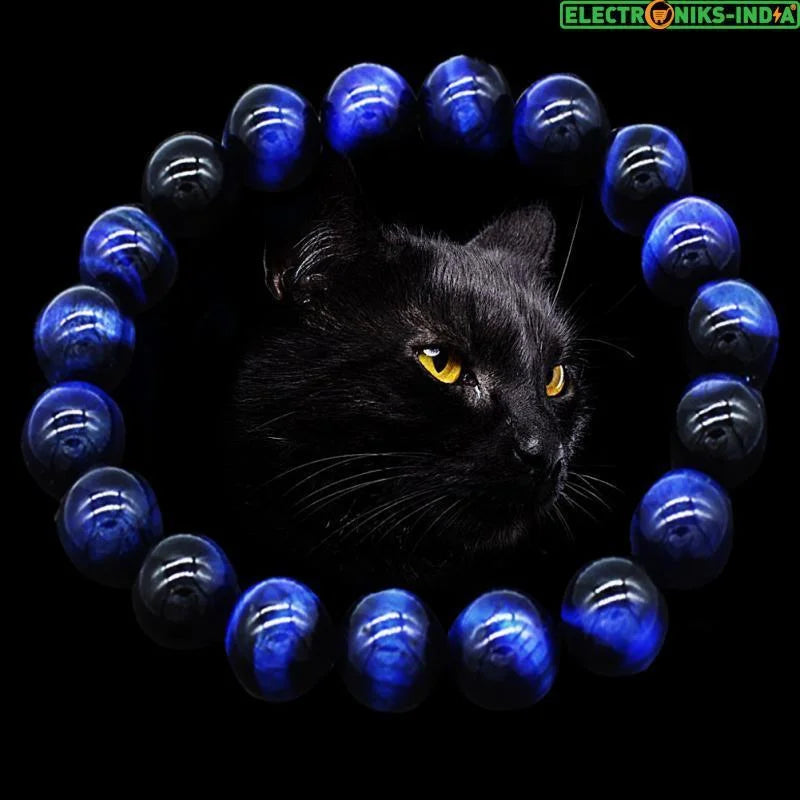 Navatulya® buddha bracelets blue tiger eyes beads bracelet - on sale