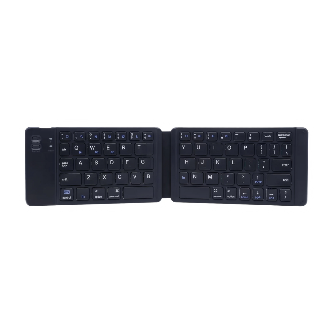 Portable light-handy mini wireless bluetooth folding keyboard foldable wireless keypad for ios/android/windows ipad tablet and phone - free