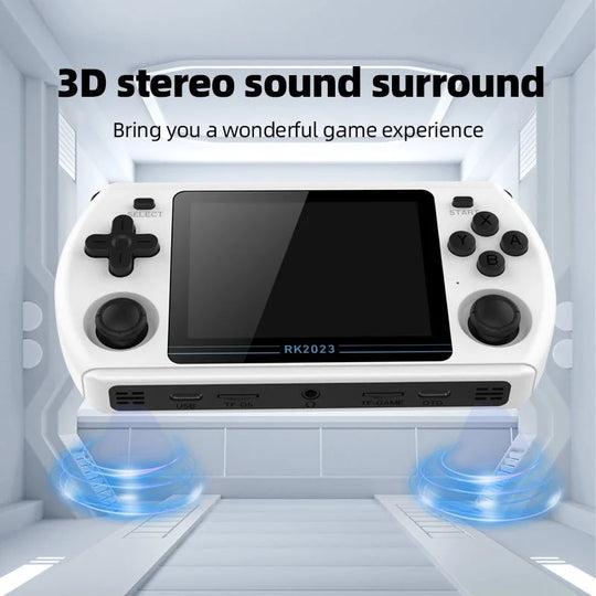 Powkiddy rk2023 retro handheld video game console 3.5 inch 4:3 ips screen rk3566 chip with dual speaker - ₹9,999