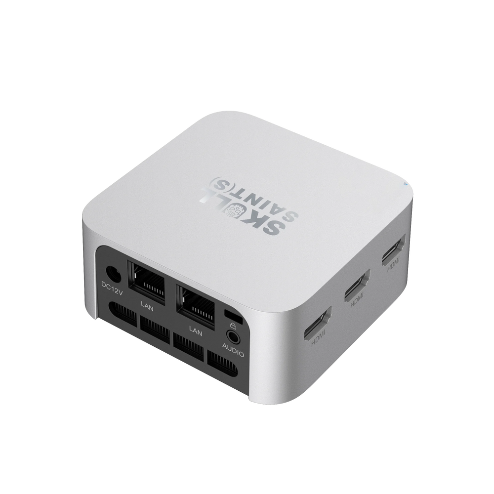Rudra by skullsaints mini pc with n150 twin lake (upto 3.6ghz) 16gb ddr5 ram 512gb m.2 ssd triple 4k display dual lan wifi 6 bluetooth 5.2