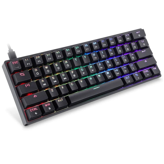 Sk61 61 key mechanical keyboard usb wired led backlit axis gaming mechanical keyboard gateron optical switches for desktop - ₹7,999