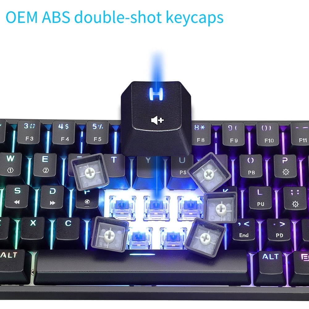 Sk61 61 key mechanical keyboard usb wired led backlit axis gaming mechanical keyboard gateron optical switches for desktop - ₹7,999