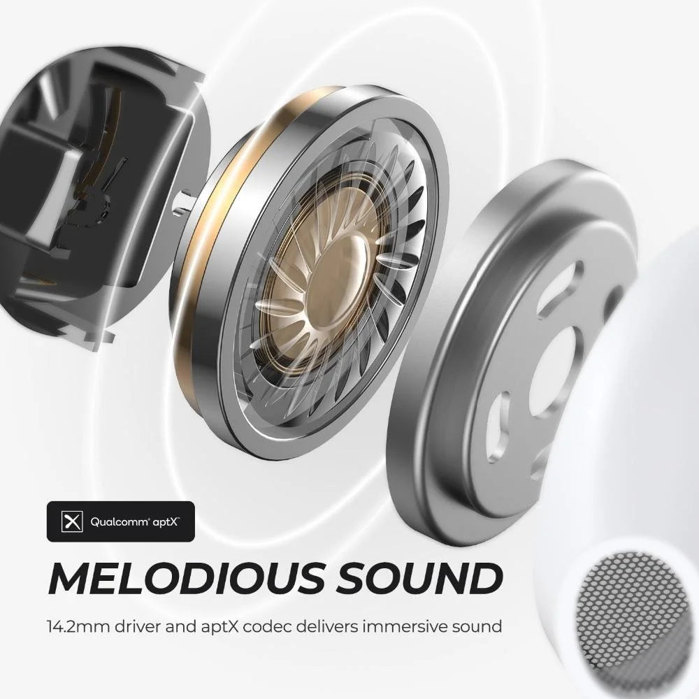 Soundpeats trueair2+ (plus) wireless earphones qcc3040 aptx-adaptive bluetooth v5.2 earbuds 4-mic cvc 8.0 noise cancellation game mode - 