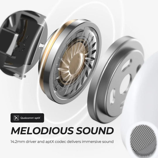 Soundpeats trueair2+ (plus) wireless earphones qcc3040 aptx-adaptive bluetooth v5.2 earbuds 4-mic cvc 8.0 noise cancellation game mode - 