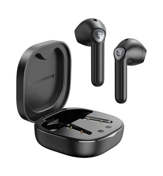 Soundpeats trueair2+ (plus) wireless earphones qcc3040 aptx-adaptive bluetooth v5.2 earbuds 4-mic cvc 8.0 noise cancellation game mode - 