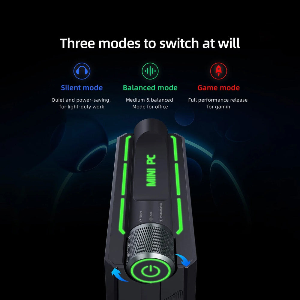 Titan by skullsaints amd ryzen 9 6900hx 8c/16t upto 4.9ghz ddr5 4800mhz dual m.2 ssd wifi 6 bt 5.2 rgb gaming mini pc - ₹79,999