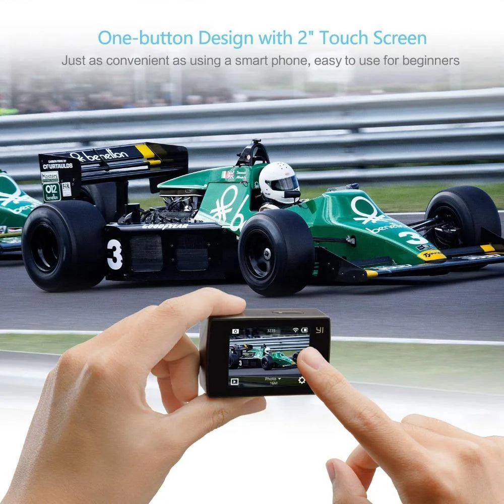 Yi discovery action camera 4k 20fps sports cam 8mp 16mp with 2.0 touchscreen built-in wi-fi 150 degree ultra wide angle - on sale