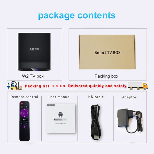 A95x w2 android 11 smart tv box amlogic s905w2 4gb 64gb support 5g wifi 4k 60fps vp9 bt5.0 youtube media player - ₹4,799