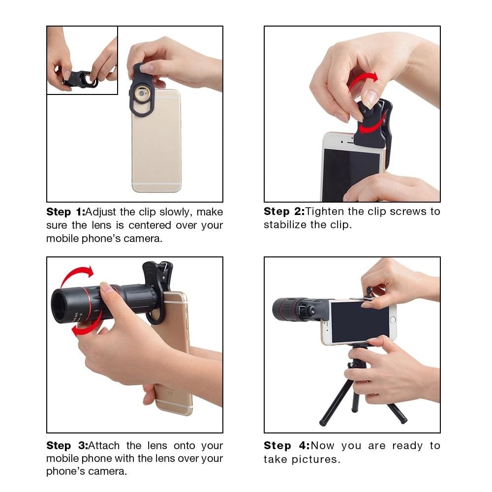 Apexel apl-t18xbzj5 phone photography kit-flexible phone tripod +remote shutter +4 in 1 lens kit-high power 18x monocular telephoto lens 