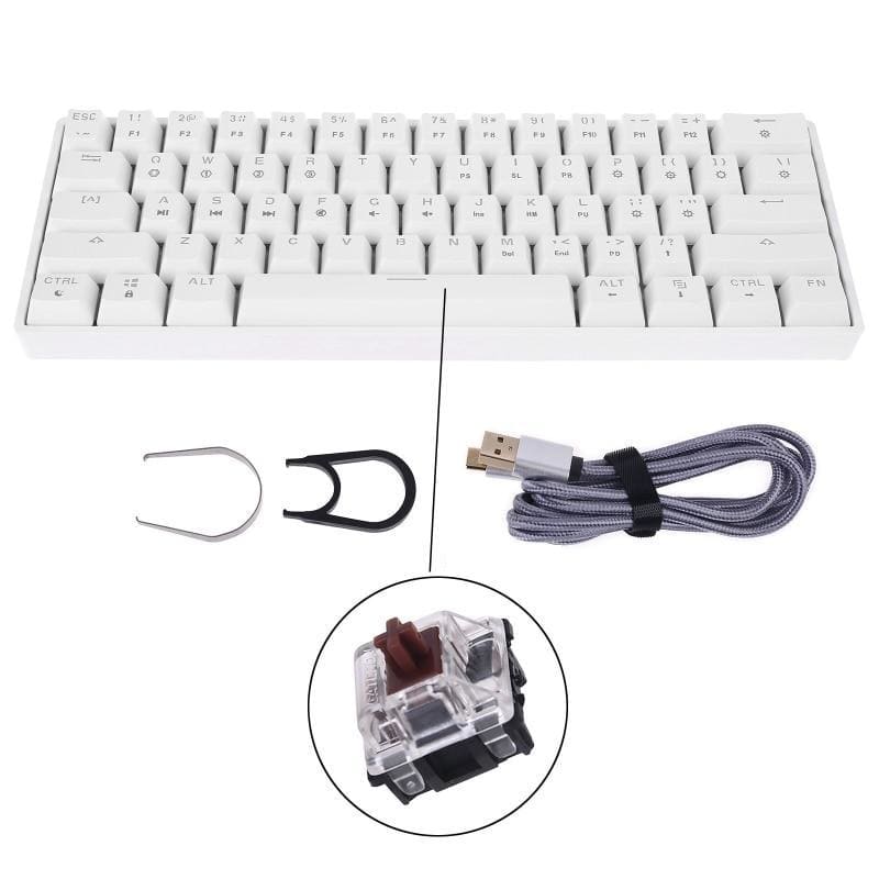 GK61 SK61 61 Key Mechanical Keyboard USB Wired LED Backlit Axis Gaming Mechanical Keyboard