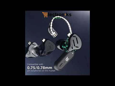 KZ AZ09 HD ब्लूटूथ मॉड्यूल वायरलेस अपग्रेड केबल ब्लूटूथ 5.2 HIFI वायरलेस ईयर हुक C पिन कनेक्टर चार्जिंग केस के साथ