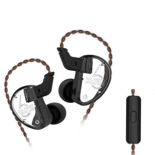 Kz as06 earphones 3ba balanced armature driver hifi bass headphones in ear monitor sport headset noise cancelling earbuds green - on sale