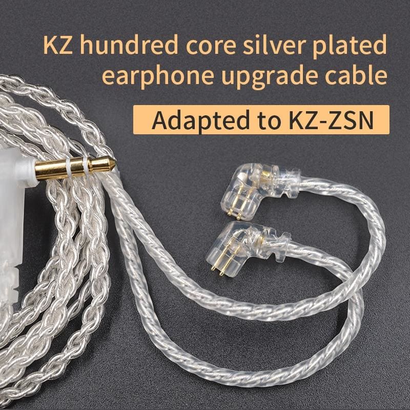 KZ ZSN Headphones Silver plated upgrade cable 2PIN gold-plated pin 0.75mm high purity oxygen free copper Earphone Cable wire