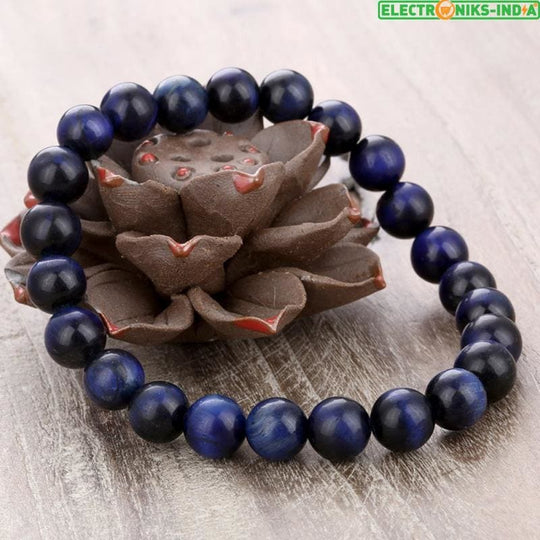 Navatulya® buddha bracelets blue tiger eyes beads bracelet - on sale