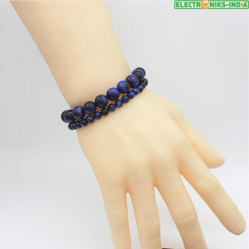 Navatulya® buddha bracelets blue tiger eyes beads bracelet - on sale