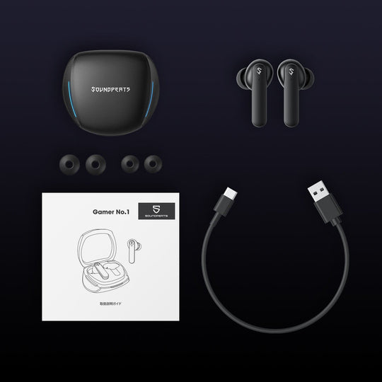 Soundpeats gamer no.1 gaming tws earphones 60 ms low latency type-c charging - ₹3,499