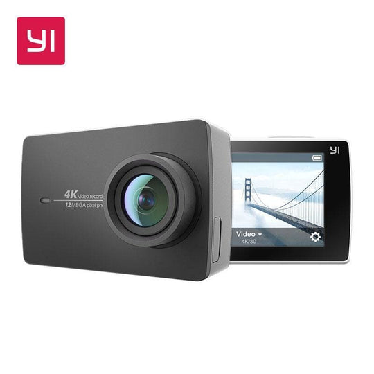 Yi 4k action camera ambarella a9se cortex-a9 arm 12mp cmos 2.19 155 degree eis ldc wifi sports camera black white - on sale