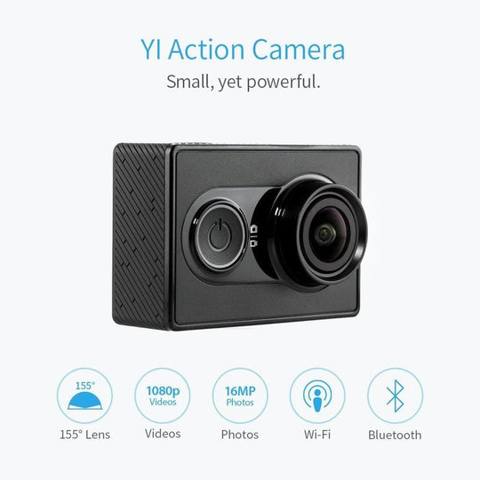 Yi 88007 action camera with selfie stick and bluetooth remote (white) - ₹9,499